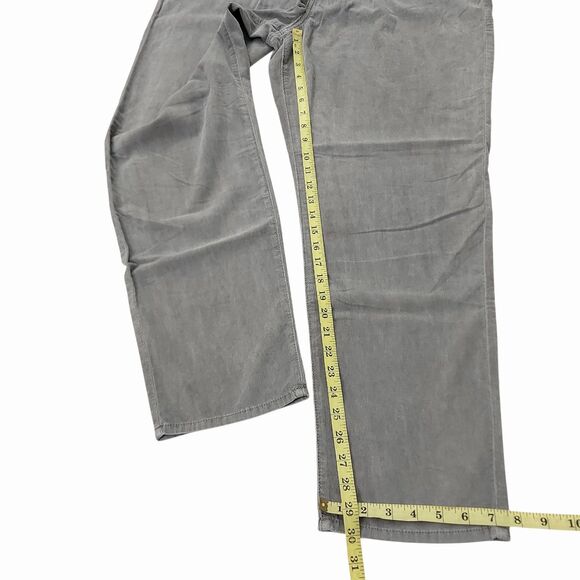 American Eagle Corduroy Mom Jean Womens 16 Long Gray Pleated Soft 100% Cotton - Picture 12 of 12